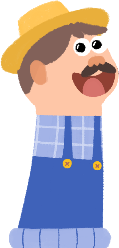 The Farm Puppets Content Pack Includes - Farmer Animation Transparent Background (1000x1080)