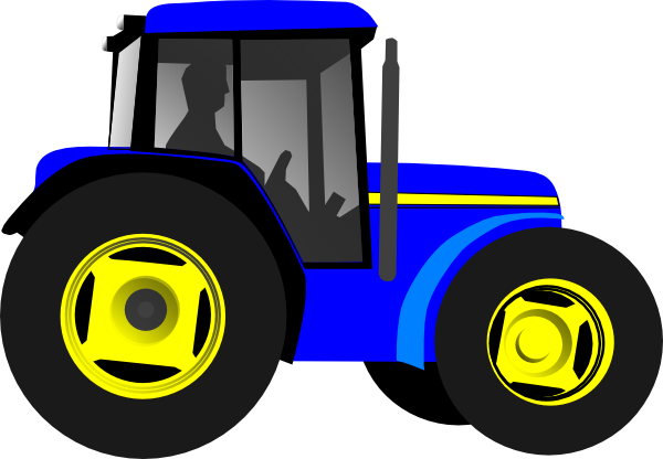 Blue Tractor Clip Art Pictures - Tractor Clip Art (600x416)