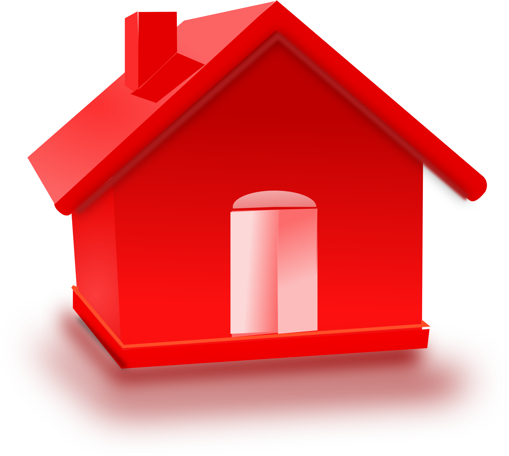 1309168682 Clipart Of A Red - Red House Clipart (2400x2400)