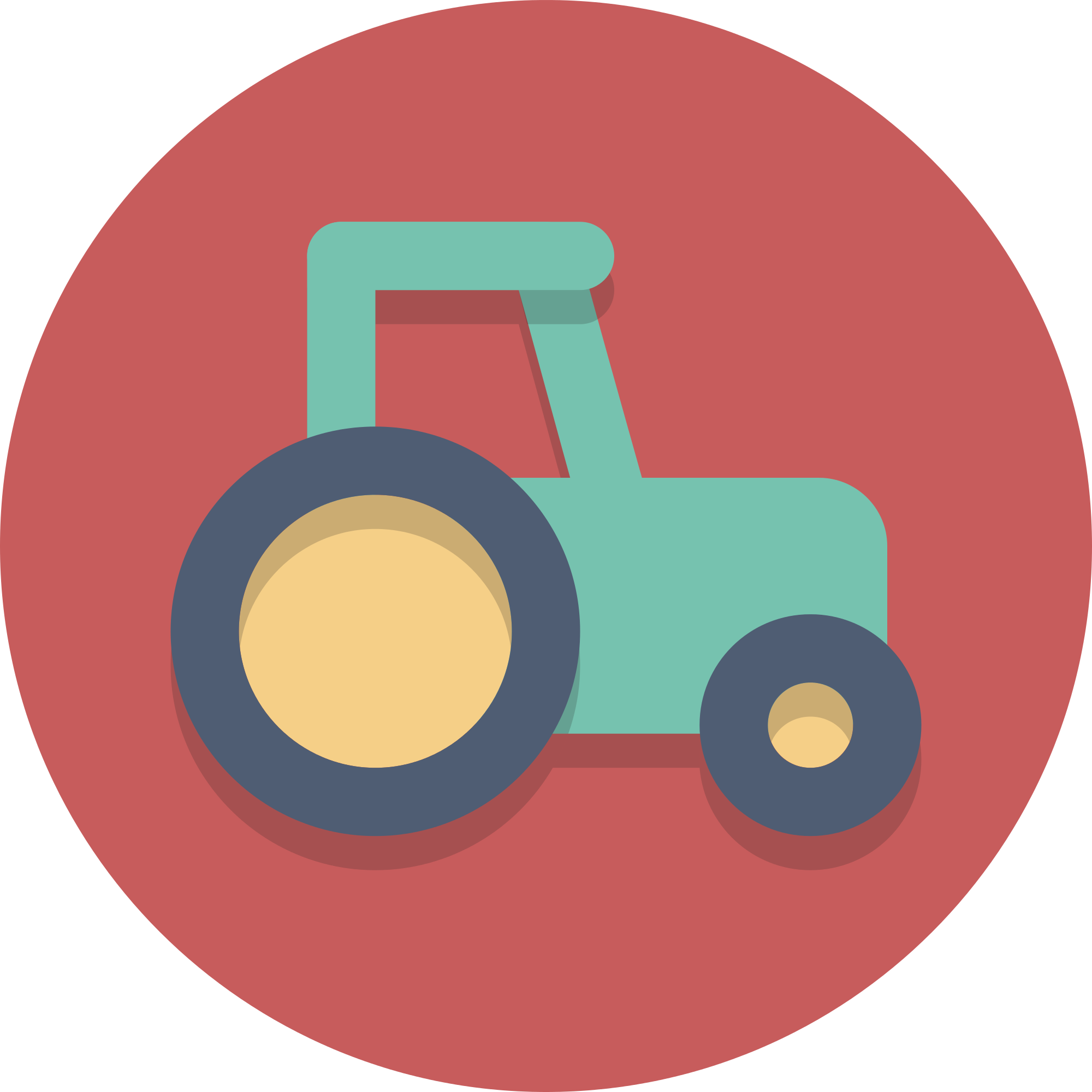 Circle Icons Tractor - Agriculture Circle Icon (2000x2000)