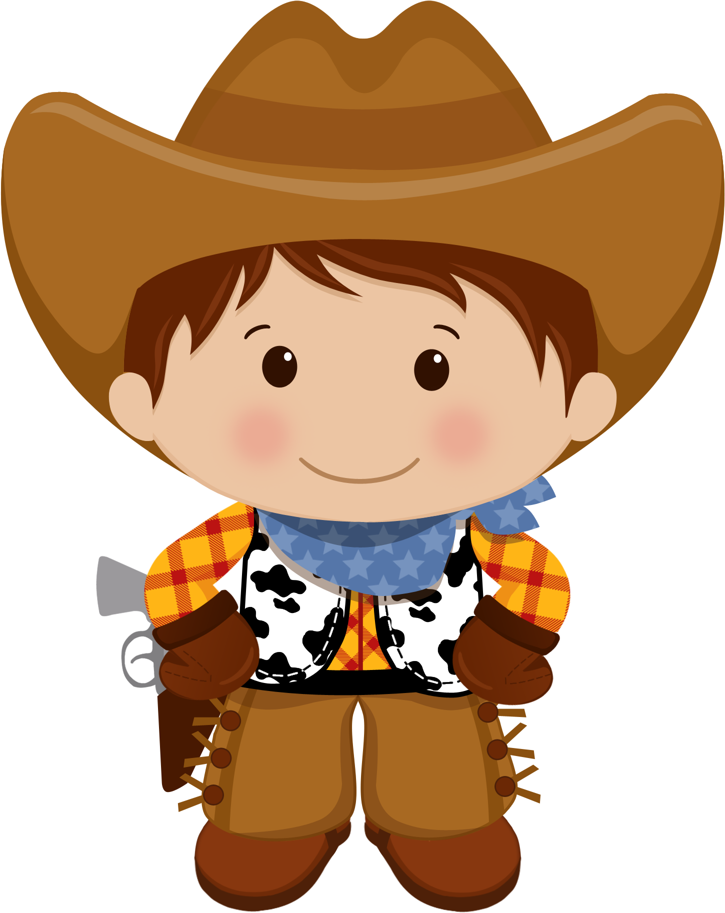 Brown Haired Cowboy - Plaquinhas Fazendinha (1508x2008)