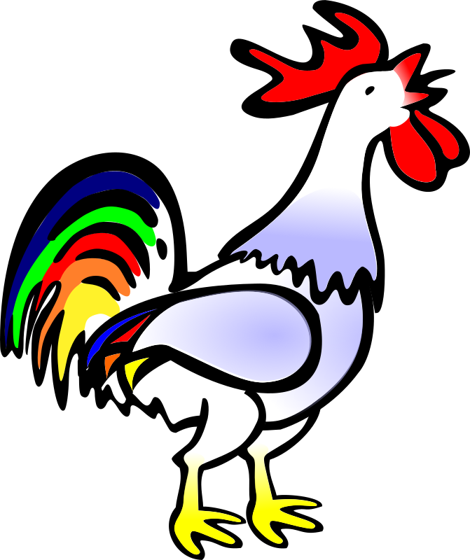 Medium Image - Rooster Free Clipart (671x800)