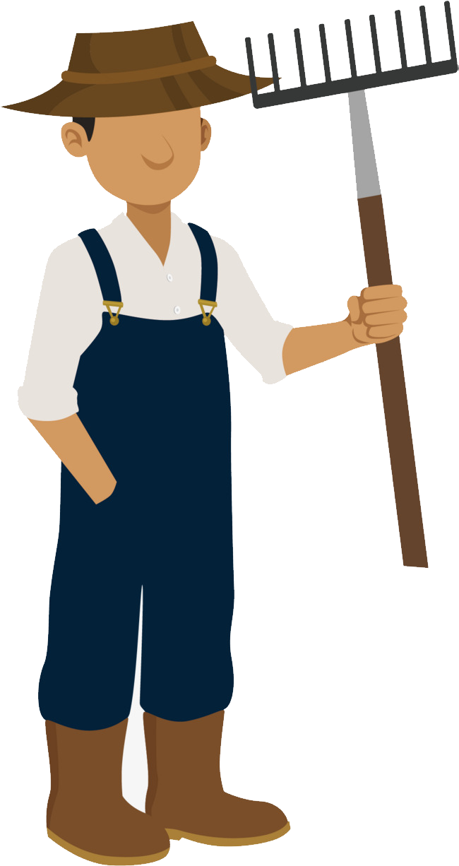 This High Quality Free Png Image Without Any Background - Farmer Transparent Background (650x1226)