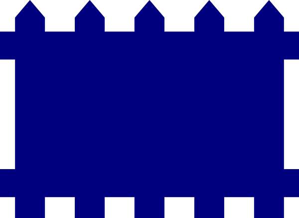 Fence Clip Art At Clkercom Vector Online - Blue Picket Fence Clipart (600x437)