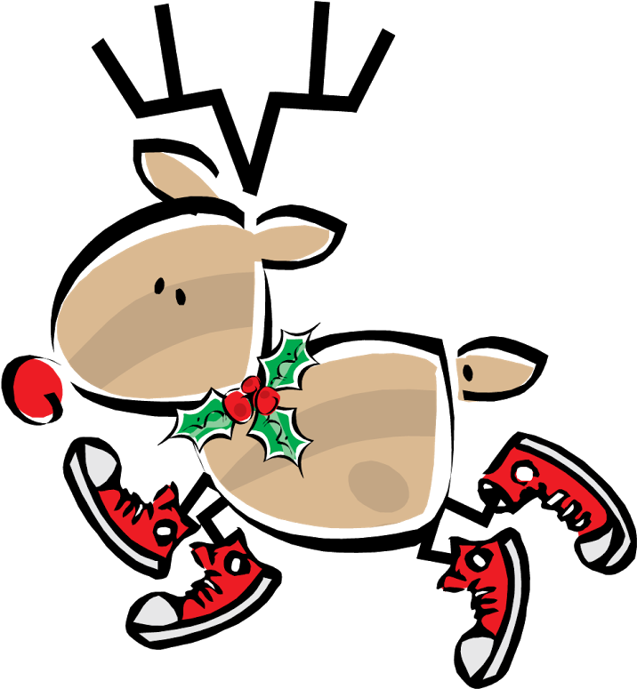 Dental Office Cliparts - Christmas, Simple Figure Red Nosed Reindeer Card (800x800)