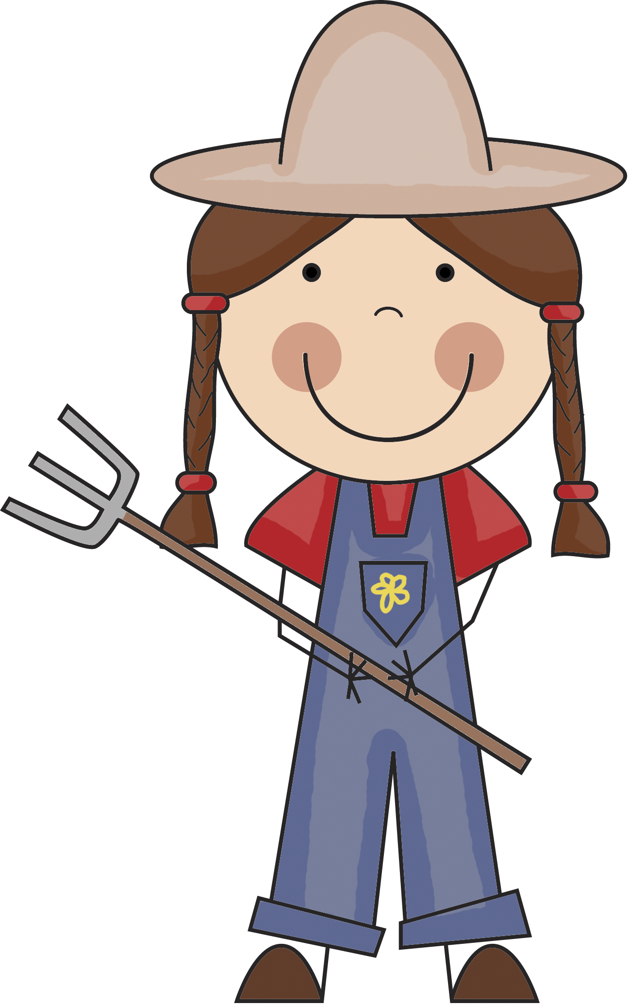 28 Collection Of Farmer Girl Clipart - Farm Girl Clip Art (1296x2071)