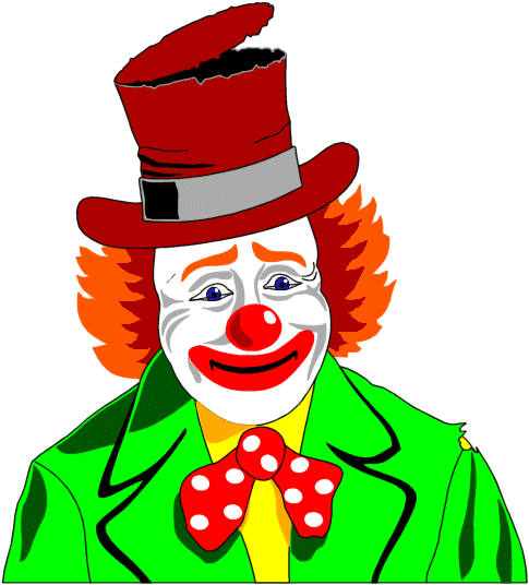 Taliban - Clipart - Cartoon Clowns (493x544)