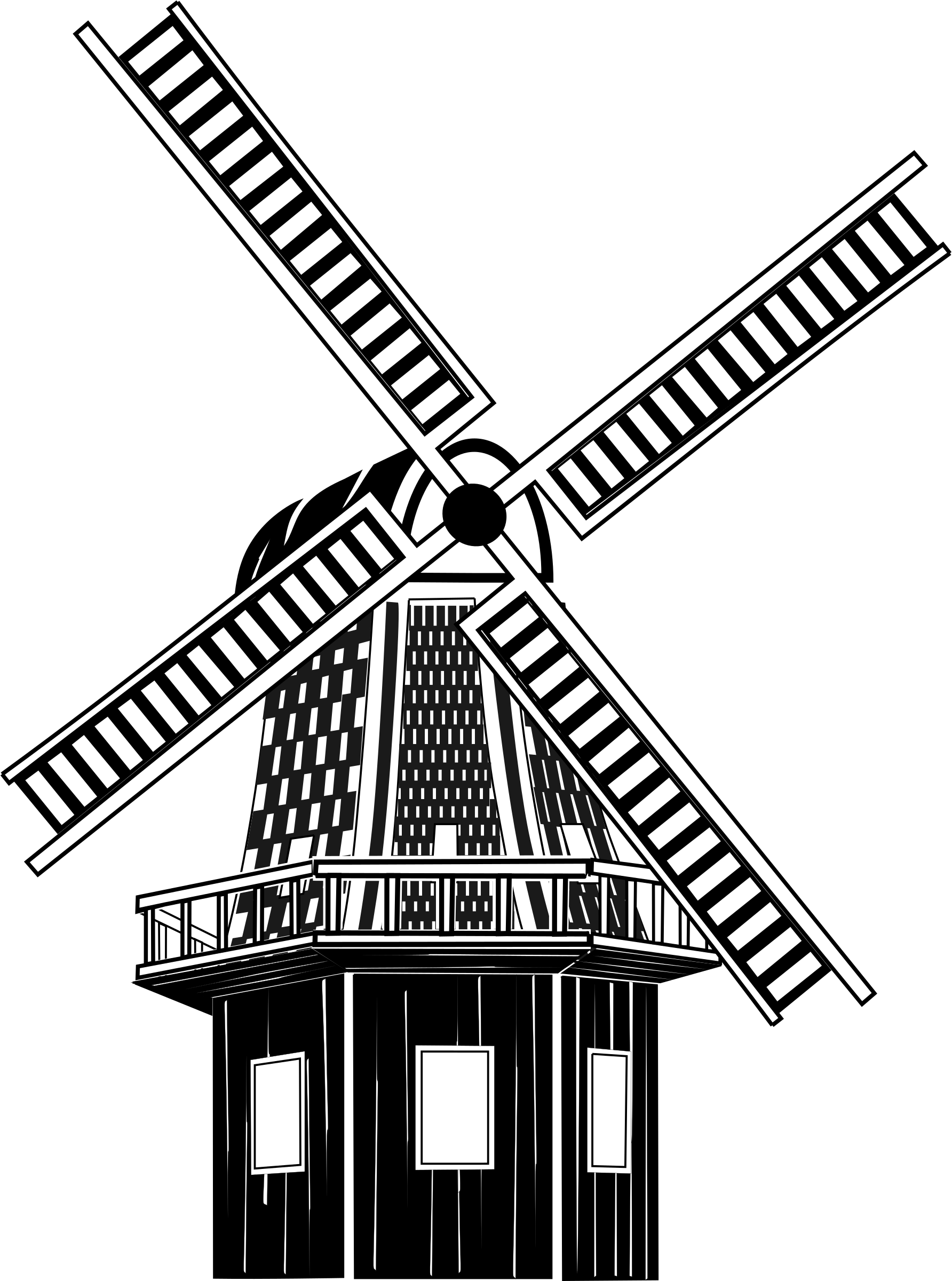 Big Image - Windmill Clipart Png (1784x2400)