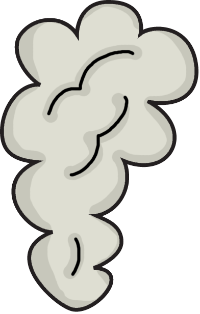 Smoke - Cartoon Smoke Clipart Png (392x617)