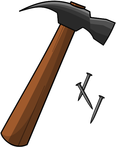 Hammer And Nails Clipart - Cleaving Axe (455x577)