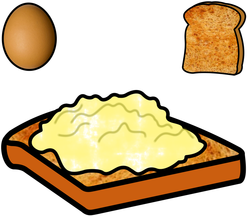Picture - Eggs On Toast Clipart (800x800)