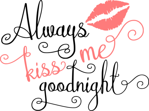 Always Kiss Me Goodnight - Lips Clip Art (480x358)