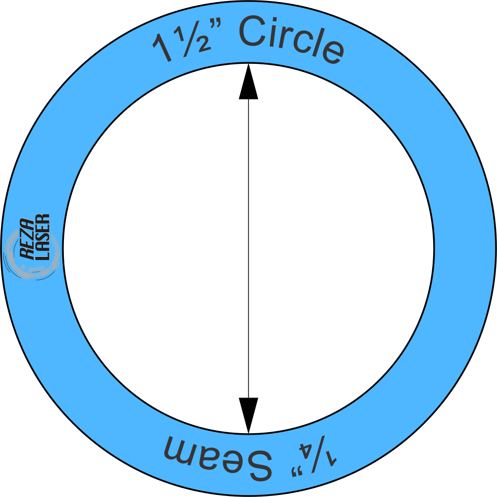 Circle 1½” Inch Acrylic Template I Spy With ¼” Seam - Circle (1004x1004)