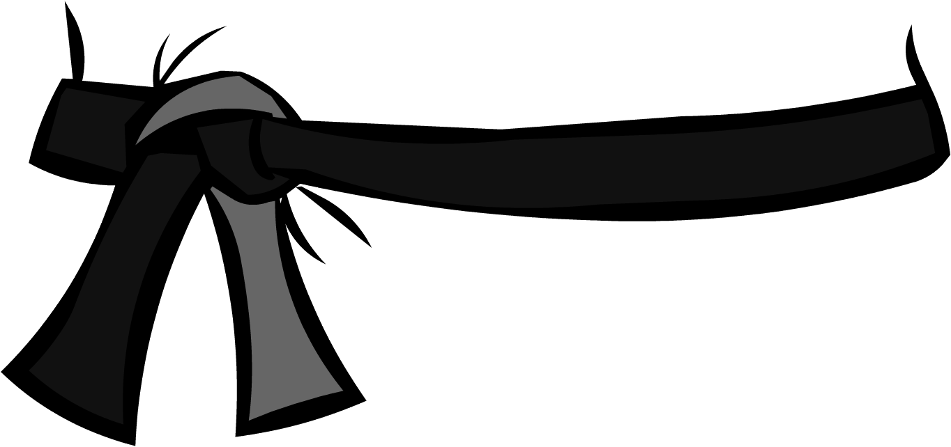 Belt Clipart Animated - Ninja Black Belt (1364x642)