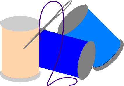 Threads Clip Art At Clker - Portable Network Graphics (600x308)