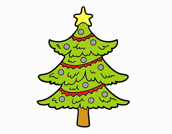 Árbol De Navidad Decorado - Christmas Tree (600x470)