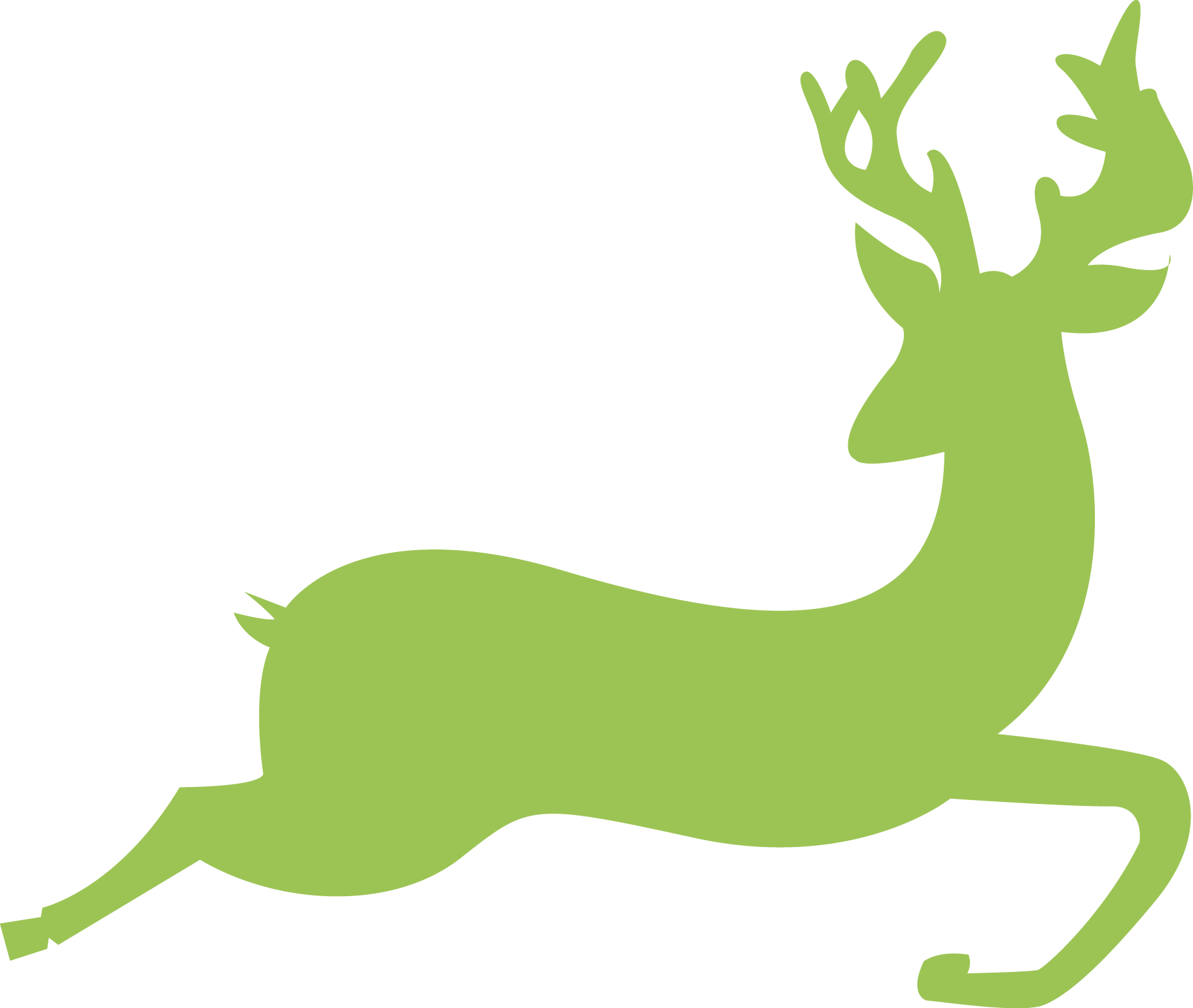 Los Renos De Antílopes, Gacelas Santa Claus Dibujo - Holiday Reindeer Address Labels (1824x1541)