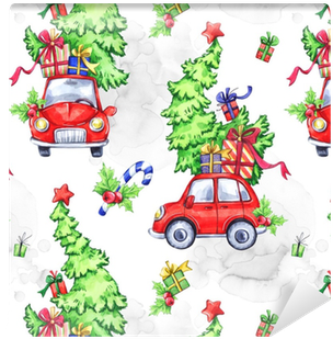 Papel Pintado Acuarela De Patrones Sin Fisuras Con - Illustration (400x400)