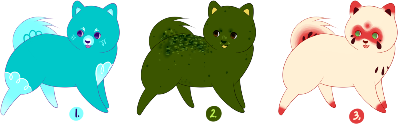 Pomeranian Puppies - Cartoon (1530x522)