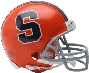 Syracuse Orange Replica Mini Helmet W/ Z2b Mask - New England Patriots Mini Helmet (400x361)