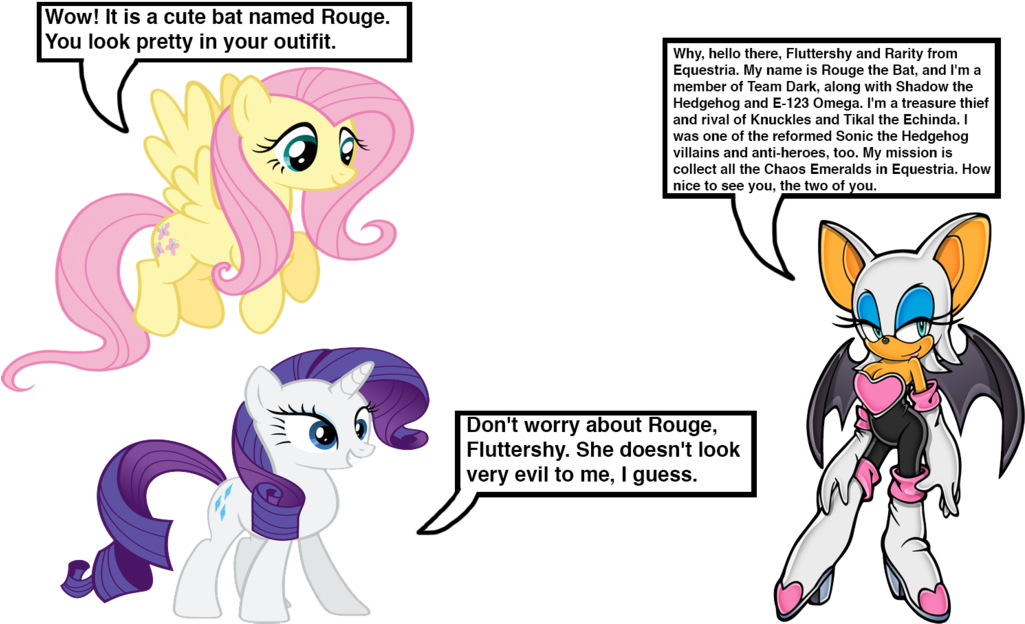 Fluttershy And Rarity Meets Rouge By Darthranner83 - Cute Fluttershy And Rarity (1024x682)