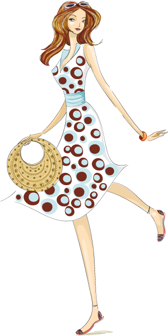 Illustration Of Fashion Figure (350x692)