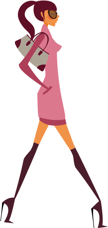 Wall Color - Silhouette Femme Mode (374x802)