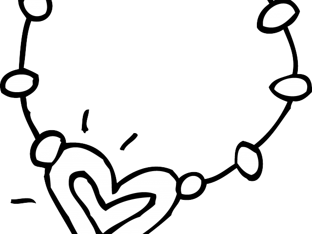 Jewelry Clipart Outline - Necklace Clipart Black And White (640x480)