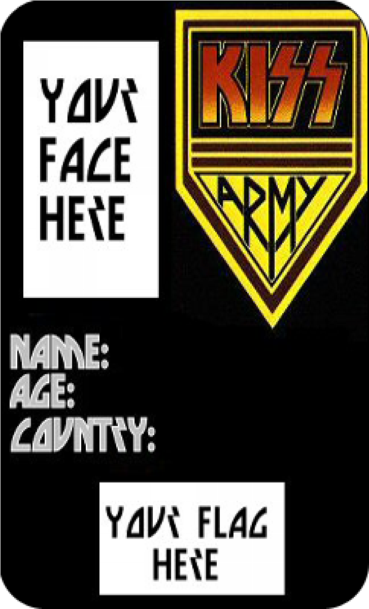 Kiss Army Press Pass Id Card Backstage Ticket - Kiss Army (1200x1200)
