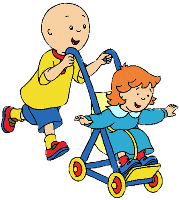 Caillou Pushing Rosie In A Stroller - Caillou: Größer Werden Mit Caillou Hörspiel Cd (400x400)