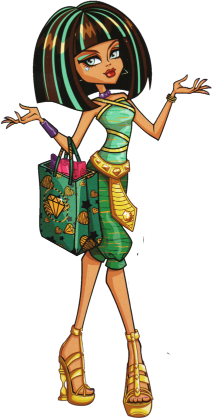 Ooak, Monster High, Dolls, Bratz, Bratzillaz, Fashion - Monster High Artworks Png Hd Cleo (460x866)