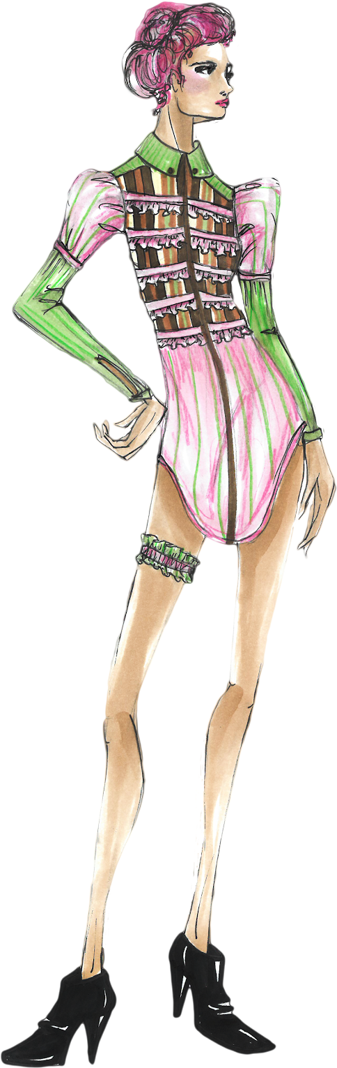 Here Are My 10 Illustrations Depicting My Final Collection - Illustration (560x1600)