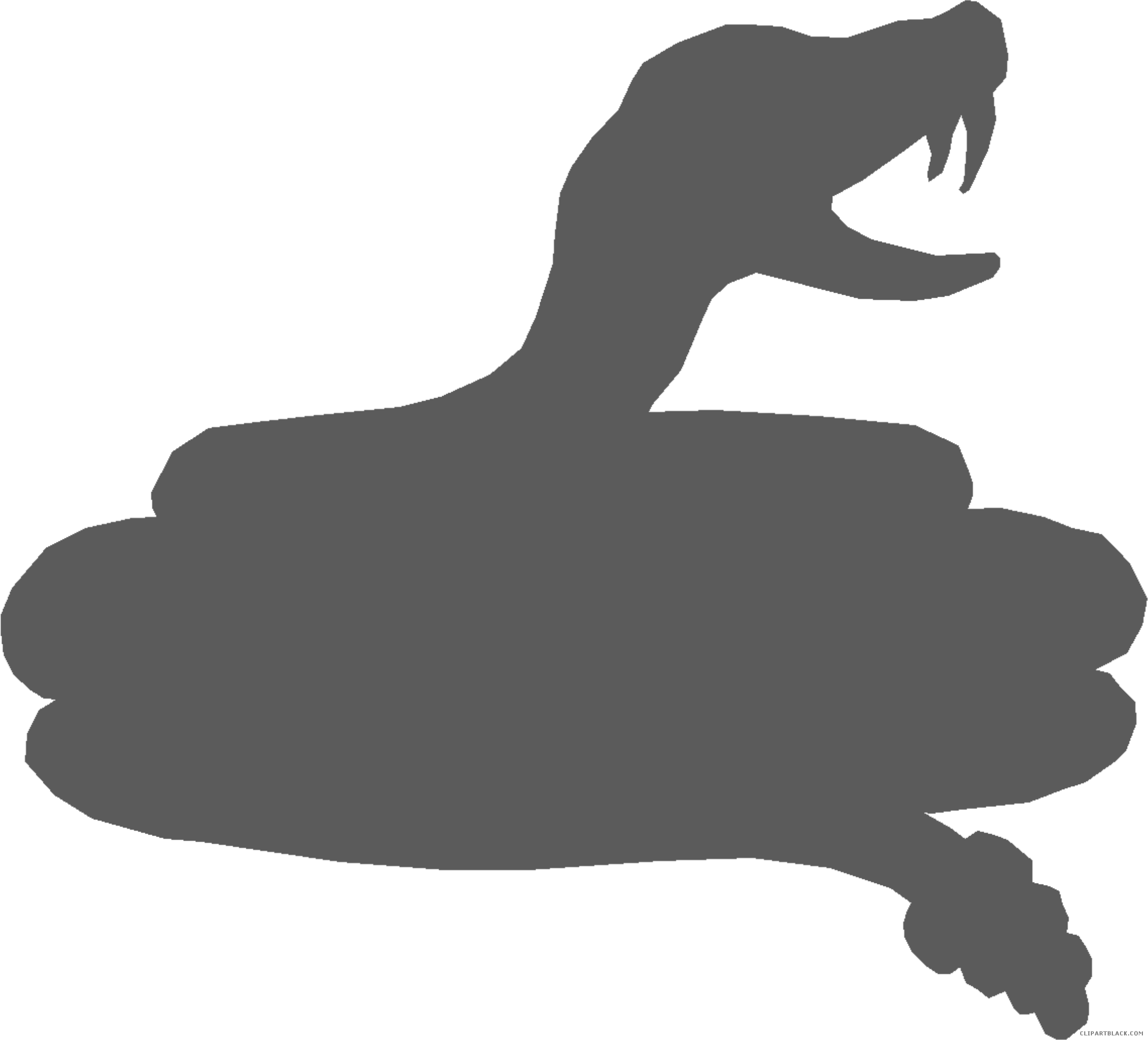 Grayscale Snake Animal Free Black White Clipart Images - Png Snake Silhouette (2251x2040)