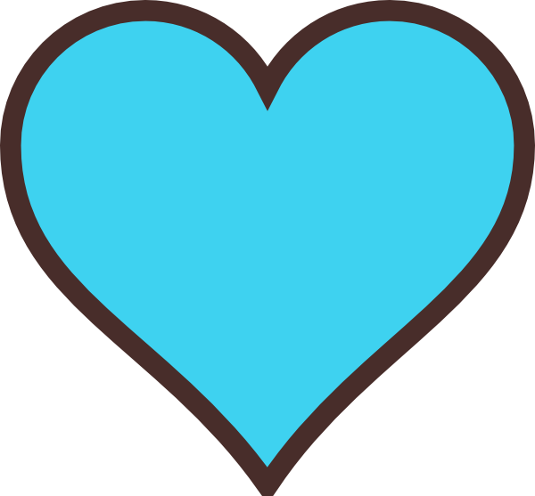 Blue Clip Art Heart (600x557)