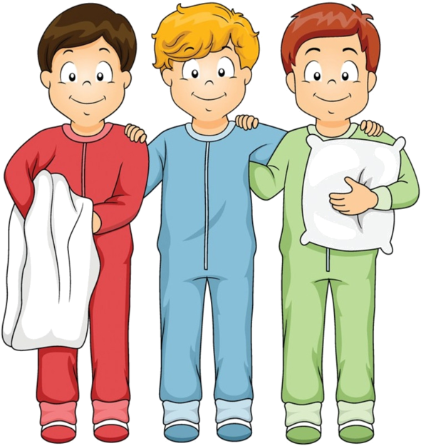 Personnages, Illustration, Individu, Personne, Gens - Pajama Party Clipart Boys (600x763)