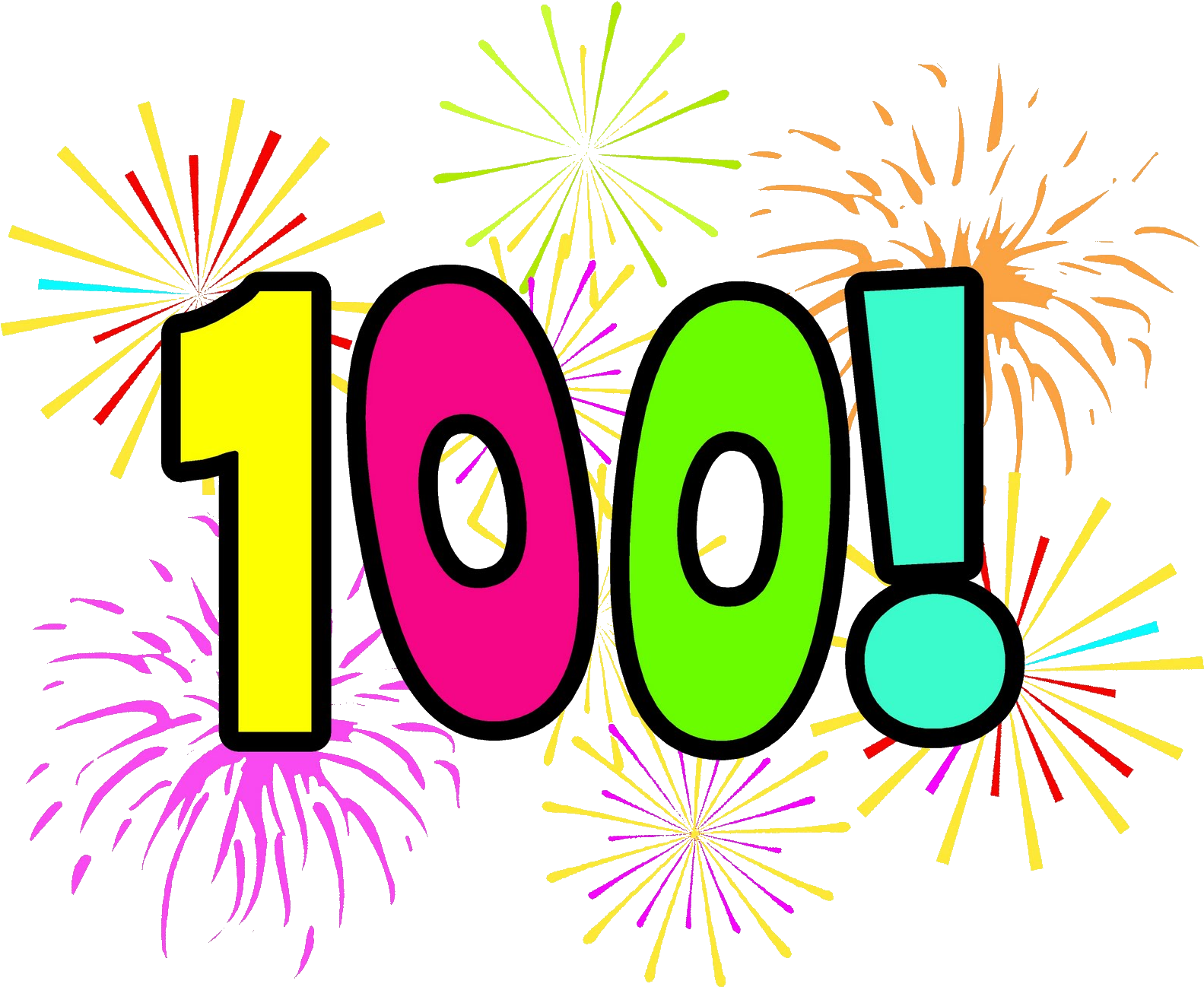 100 Followers Celebrate - 100 Clip Art (1600x1336)