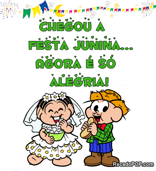 Chegou A Festa Junina - Festa Junina Turma Da Monica (500x547)
