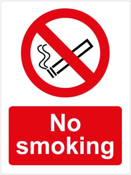 No Smoking Sign - Against The Law To Smoke (451x600)