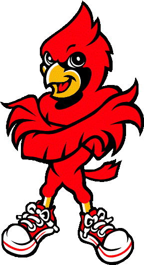 Columbia Elementary School - Louisville Cardinals Mascot Logo (306x532)