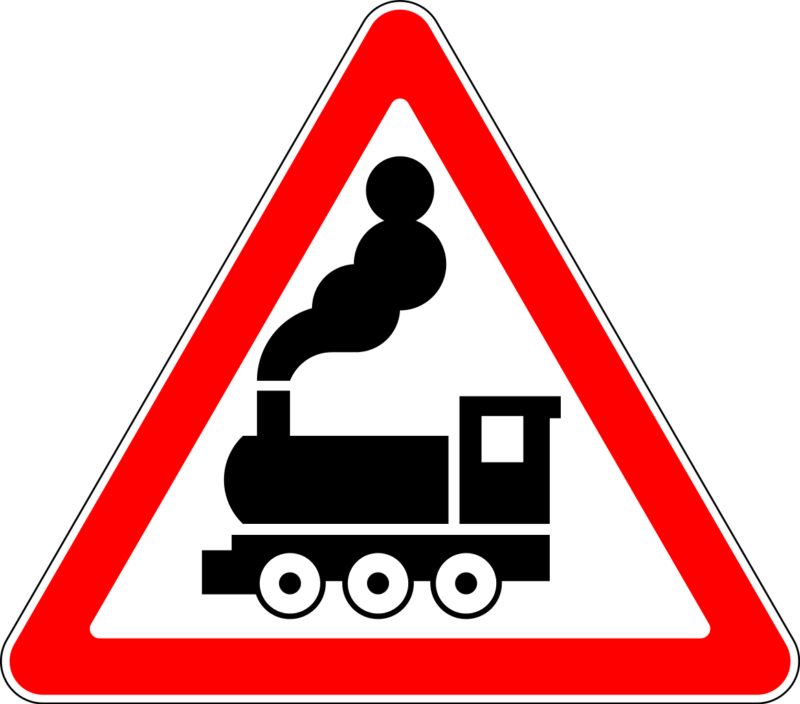 2 Russian Road Sign - Level Crossing Without Barrier Sign (1164x1024)