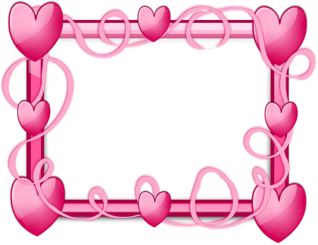 Pink Hearts Frame - Pink Hearts Frame (1100x850)