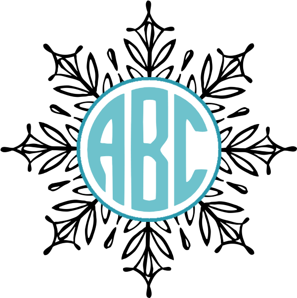 How To Make A Snowflake Monogram - Monogram Fourth Of July Svg (650x650)