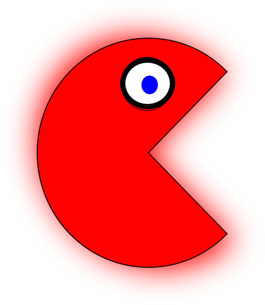 Rebel - Red Pacman Png (528x598)