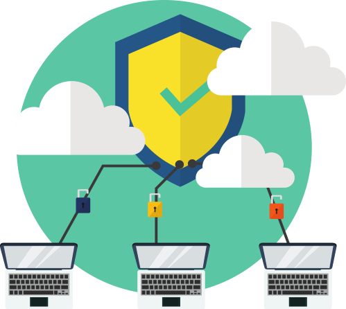 Internet Is Full Of Preying Eyessecure Your Business - Network Security (499x446)