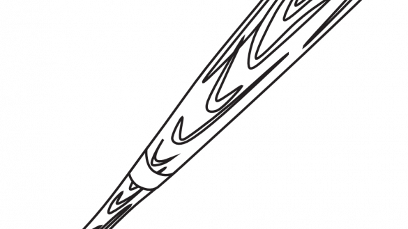 Trend Baseball Bat Drawings Drawing Patterns - Drawing Of A Baseball Bat (585x329)
