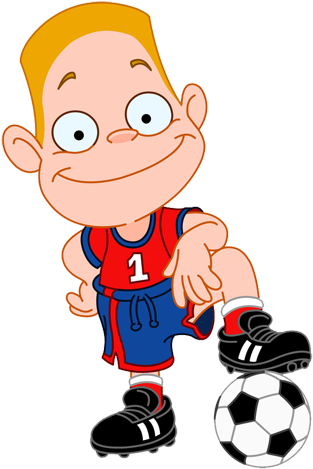 Champions League Sports Party - Soccer Player Cartoon (330x484)