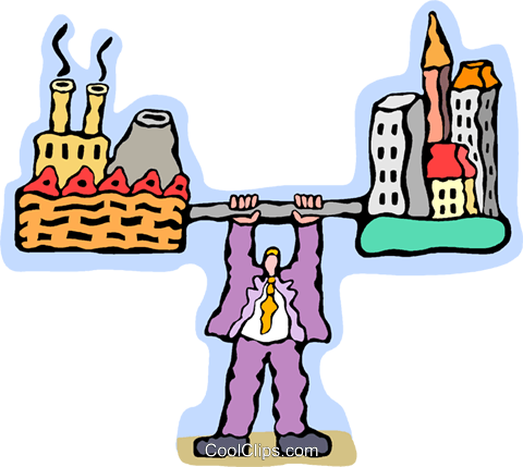 Businessman Lifting Industry And City Royalty Free - Businessman Lifting Industry And City Royalty Free (480x429)