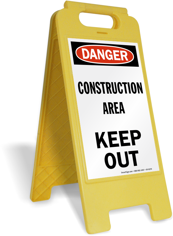 Construction Floor Signs - Parking Sign Free Standing (800x800)