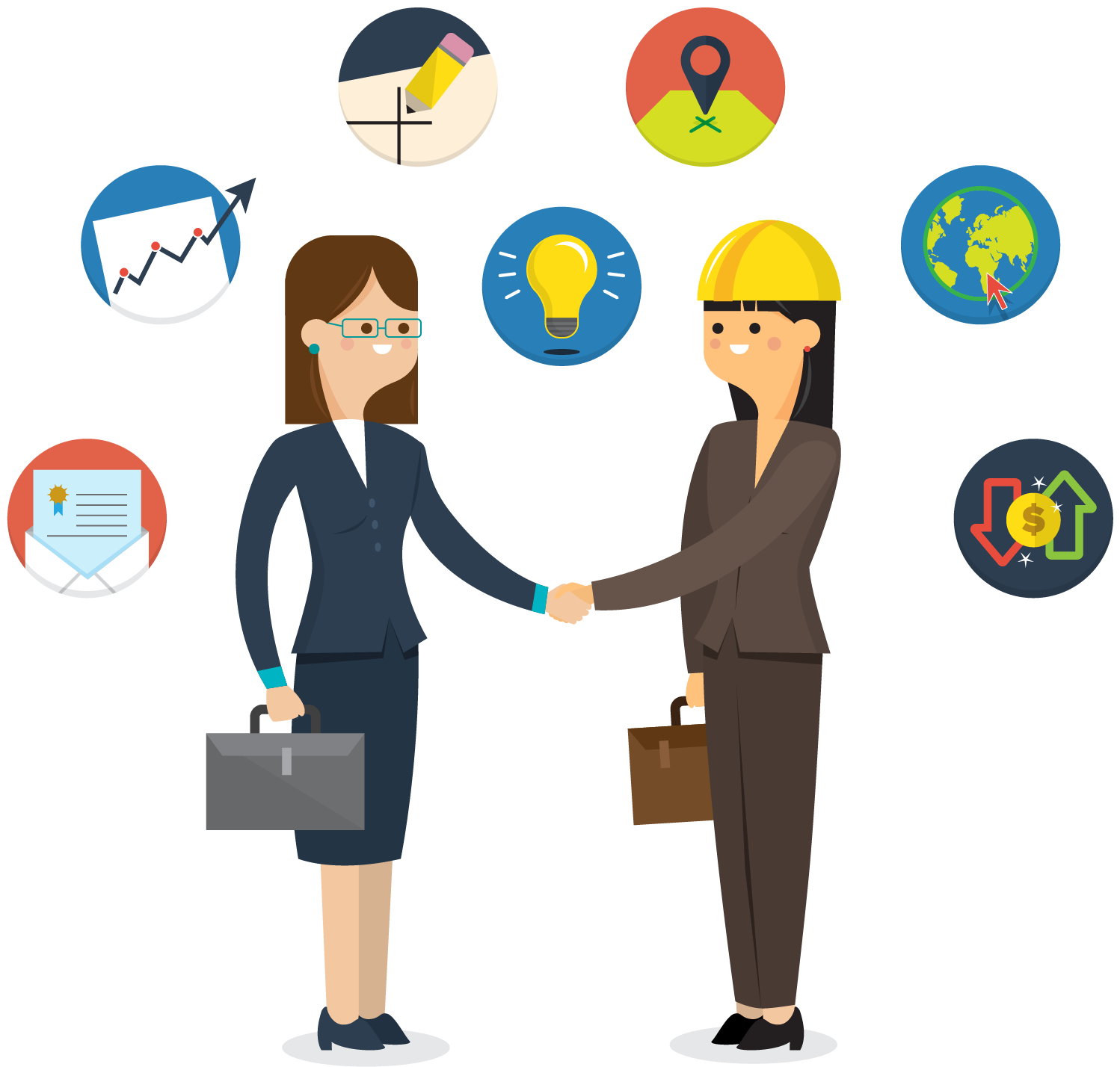 Handshaking Handshake Download Icon - Handshake (1667x1667)