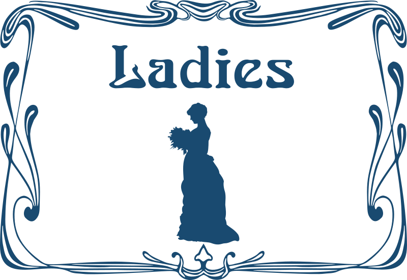 Wc Clip Art Download - Ladies Sign For Toilets (800x550)